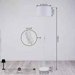 Hofstein Stenninge Stehleuchte Weiß, 1-flammig -Bürolampen Verkäufe stenninge stehleuchte h3421055 3