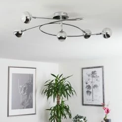 Hofstein Straumnes Deckenleuchte LED Chrom, 5-flammig 23 Hofstein Straumnes Deckenleuchte LED Chrom, 5-flammig -Bürolampen Verkäufe straumnes deckenleuchte h3436547 11