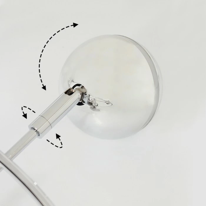 Hofstein Straumnes Deckenleuchte LED Chrom, 5-flammig 6 Hofstein Straumnes Deckenleuchte LED Chrom, 5-flammig – Bild 6