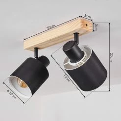 Hofstein Sumlili Deckenleuchte Schwarz, Naturfarben, 2-flammig -Bürolampen Verkäufe sumlili deckenleuchte h3433997 3