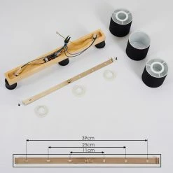 Hofstein Sumlili Deckenleuchte Schwarz, Naturfarben, 3-flammig -Bürolampen Verkäufe sumlili deckenleuchte h3434024 4