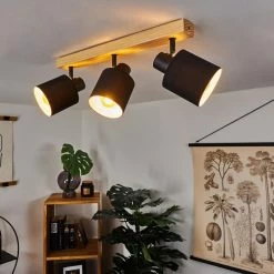 Hofstein Sumlili Deckenleuchte Schwarz, Naturfarben, 3-flammig -Bürolampen Verkäufe sumlili deckenleuchte h3434024 8