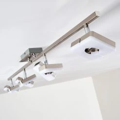 Hofstein Sumoas Deckenspot LED Nickel-Matt, 4-flammig -Bürolampen Verkäufe sumoas deckenspot h3010037 do5 12