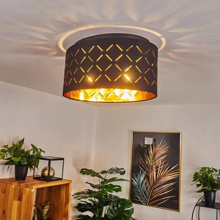 Hofstein Tallaboa Deckenleuchte Schwarz, 2-flammig 1 Hofstein Tallaboa Deckenleuchte Schwarz, 2-flammig