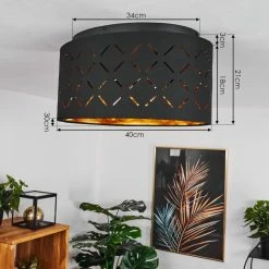 Hofstein Tallaboa Deckenleuchte Schwarz, 2-flammig 13 Hofstein Tallaboa Deckenleuchte Schwarz, 2-flammig -Bürolampen Verkäufe tallaboa deckenleuchte h3434208 3