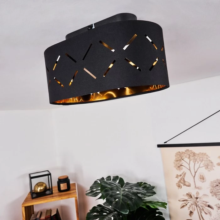 Hofstein Tallaboa Deckenleuchte LED Schwarz, 1-flammig 2 Hofstein Tallaboa Deckenleuchte LED Schwarz, 1-flammig – Bild 2