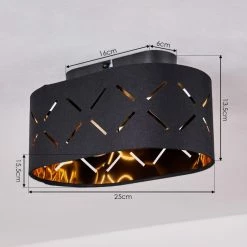 Hofstein Tallaboa Deckenleuchte LED Schwarz, 1-flammig 13 Hofstein Tallaboa Deckenleuchte LED Schwarz, 1-flammig -Bürolampen Verkäufe tallaboa deckenleuchte h3437353 3