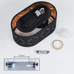 Hofstein Tallaboa Deckenleuchte LED Schwarz, 1-flammig 14 Hofstein Tallaboa Deckenleuchte LED Schwarz, 1-flammig -Bürolampen Verkäufe tallaboa deckenleuchte h3437353 4