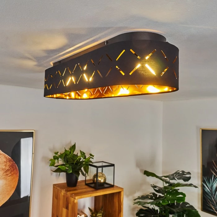 Hofstein Tallaboa Deckenleuchte Schwarz, 4-flammig 1 Hofstein Tallaboa Deckenleuchte Schwarz, 4-flammig