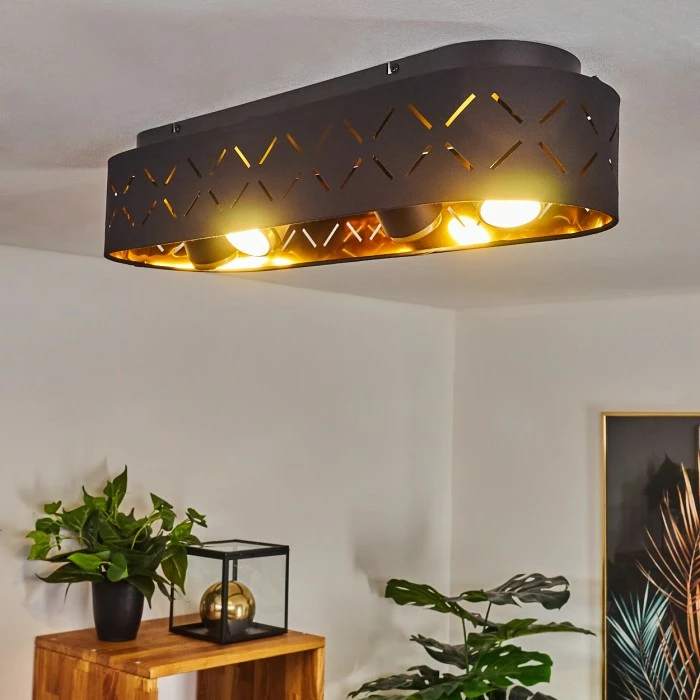 Hofstein Tallaboa Deckenleuchte Schwarz, 4-flammig 10 Hofstein Tallaboa Deckenleuchte Schwarz, 4-flammig – Bild 10