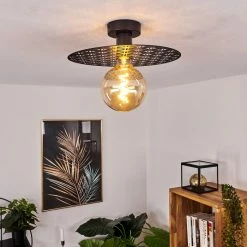 Hofstein Tebabui Deckenleuchte Schwarz, 1-flammig -Bürolampen Verkäufe tebabui deckenleuchte h3410462 8