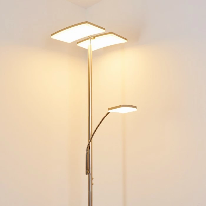 Hofstein Thyolo Deckenfluter LED Stahl gebürstet, 2-flammig 16 Hofstein Thyolo Deckenfluter LED Stahl gebürstet, 2-flammig – Bild 16