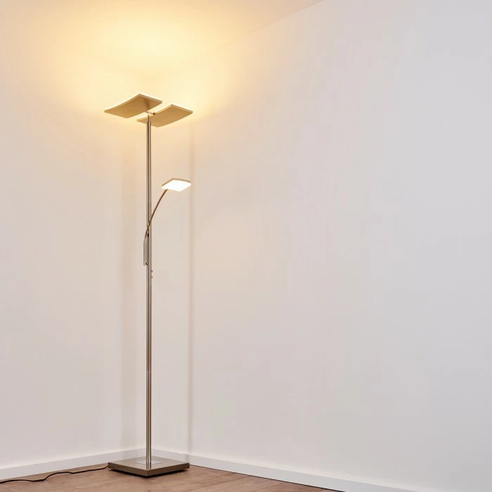 Hofstein Thyolo Deckenfluter LED Stahl gebürstet, 2-flammig 20 Hofstein Thyolo Deckenfluter LED Stahl gebürstet, 2-flammig – Bild 20