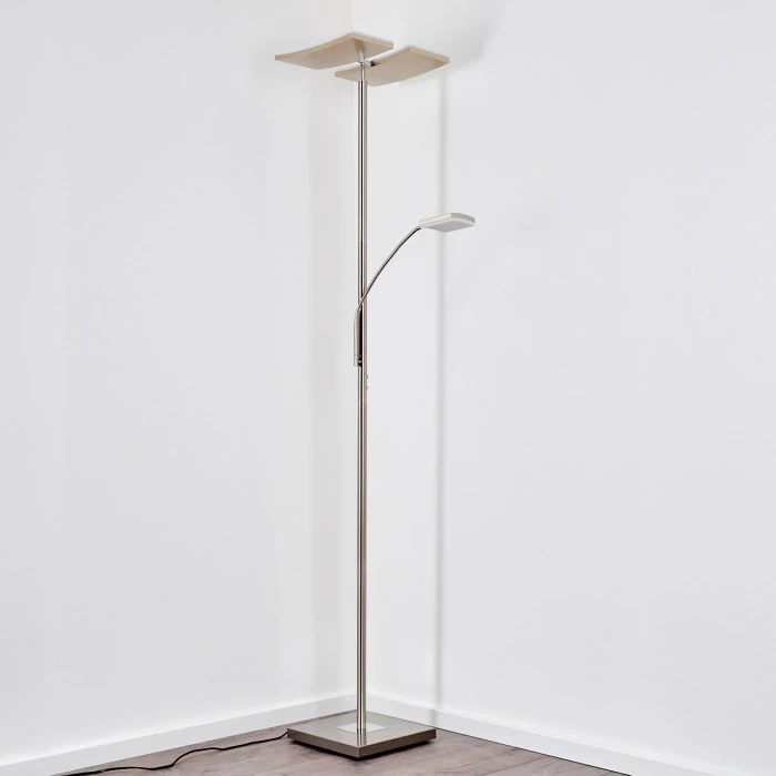 Hofstein Thyolo Deckenfluter LED Stahl gebürstet, 2-flammig 21 Hofstein Thyolo Deckenfluter LED Stahl gebürstet, 2-flammig – Bild 21