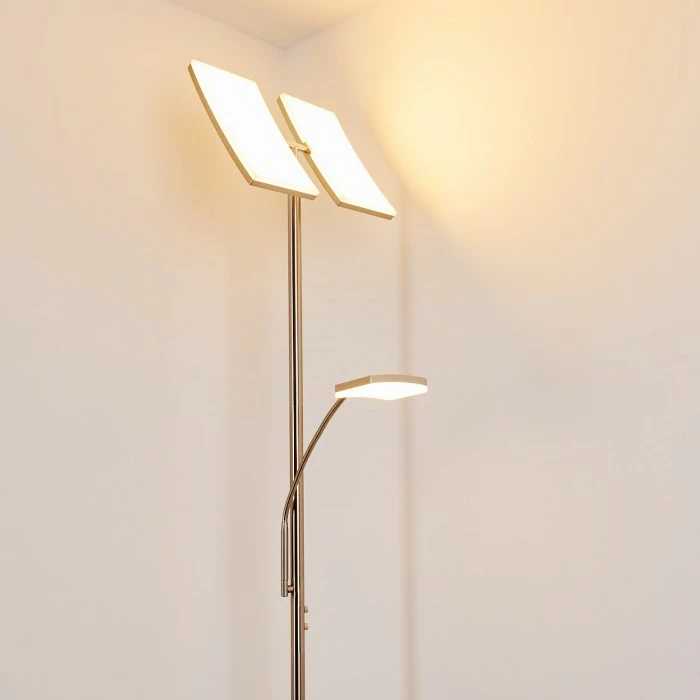 Hofstein Thyolo Deckenfluter LED Stahl gebürstet, 2-flammig 6 Hofstein Thyolo Deckenfluter LED Stahl gebürstet, 2-flammig – Bild 6