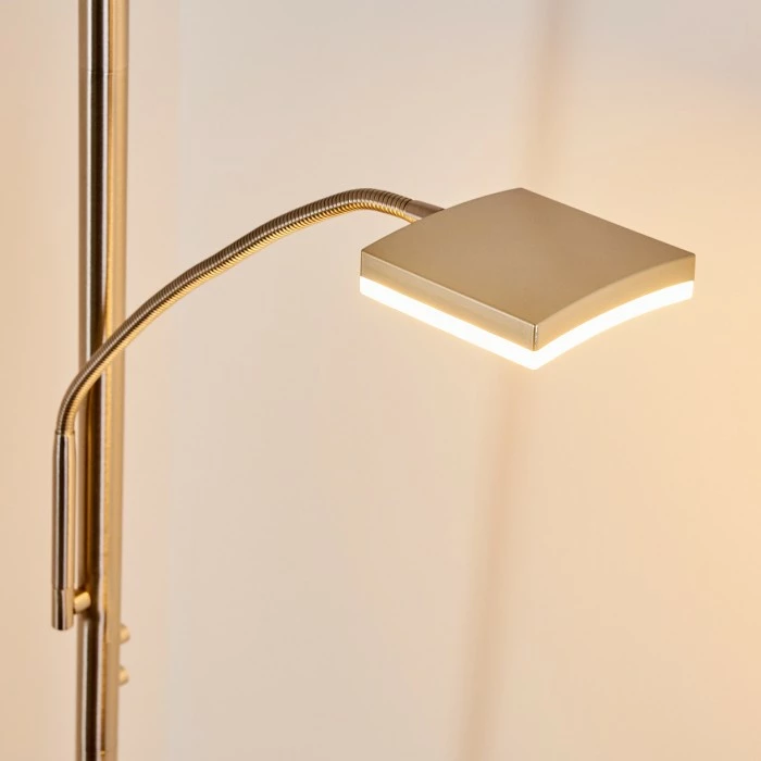 Hofstein Thyolo Deckenfluter LED Stahl gebürstet, 2-flammig 8 Hofstein Thyolo Deckenfluter LED Stahl gebürstet, 2-flammig – Bild 8