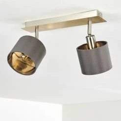 Hofstein Tibro Deckenleuchte Nickel-Matt, Messing, 2-flammig 28 Hofstein Tibro Deckenleuchte Nickel-Matt, Messing, 2-flammig -Bürolampen Verkäufe tibro deckenleuchte h3357996 11