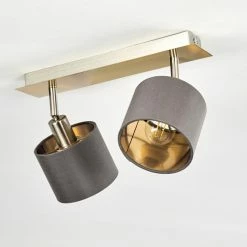 Hofstein Tibro Deckenleuchte Nickel-Matt, Messing, 2-flammig 29 Hofstein Tibro Deckenleuchte Nickel-Matt, Messing, 2-flammig -Bürolampen Verkäufe tibro deckenleuchte h3357996 12