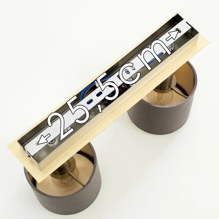 Hofstein Tibro Deckenleuchte Nickel-Matt, Messing, 2-flammig 17 Hofstein Tibro Deckenleuchte Nickel-Matt, Messing, 2-flammig – Bild 17