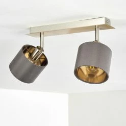 Hofstein Tibro Deckenleuchte Nickel-Matt, Messing, 2-flammig 24 Hofstein Tibro Deckenleuchte Nickel-Matt, Messing, 2-flammig -Bürolampen Verkäufe tibro deckenleuchte h3357996 7