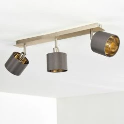 Hofstein Tibro Deckenleuchte Nickel-Matt, Messing, 3-flammig -Bürolampen Verkäufe tibro deckenleuchte h3358016 9