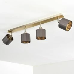 Hofstein Tibro Deckenleuchte Nickel-Matt, Messing, 4-flammig -Bürolampen Verkäufe tibro deckenleuchte h3358030 3