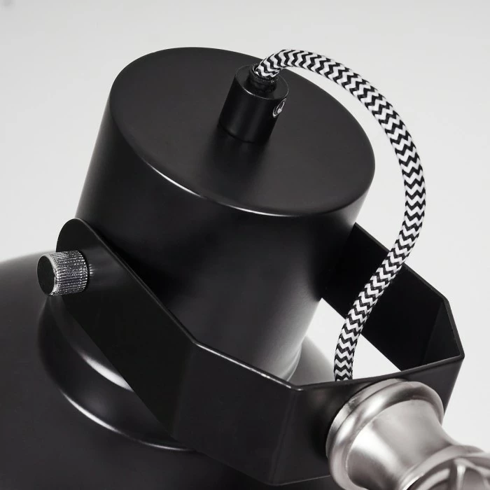 Hofstein Tilton Stehleuchte Nickel-Matt, Schwarz, 1-flammig 12 Hofstein Tilton Stehleuchte Nickel-Matt, Schwarz, 1-flammig – Bild 12