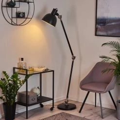 Hofstein Tilton Stehleuchte Nickel-Matt, Schwarz, 1-flammig 26 Hofstein Tilton Stehleuchte Nickel-Matt, Schwarz, 1-flammig -Bürolampen Verkäufe tilton stehleuchte h3413968 12