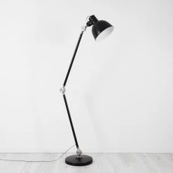 Hofstein Tilton Stehleuchte Nickel-Matt, Schwarz, 1-flammig 16 Hofstein Tilton Stehleuchte Nickel-Matt, Schwarz, 1-flammig -Bürolampen Verkäufe tilton stehleuchte h3413968 2