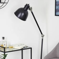 Hofstein Tilton Stehleuchte Nickel-Matt, Schwarz, 1-flammig 19 Hofstein Tilton Stehleuchte Nickel-Matt, Schwarz, 1-flammig -Bürolampen Verkäufe tilton stehleuchte h3413968 5