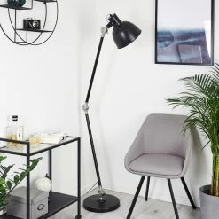 Hofstein Tilton Stehleuchte Nickel-Matt, Schwarz, 1-flammig 20 Hofstein Tilton Stehleuchte Nickel-Matt, Schwarz, 1-flammig -Bürolampen Verkäufe tilton stehleuchte h3413968 6