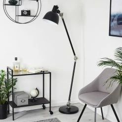 Hofstein Tilton Stehleuchte Nickel-Matt, Schwarz, 1-flammig 21 Hofstein Tilton Stehleuchte Nickel-Matt, Schwarz, 1-flammig -Bürolampen Verkäufe tilton stehleuchte h3413968 7