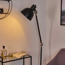 Hofstein Tilton Stehleuchte Nickel-Matt, Schwarz, 1-flammig 22 Hofstein Tilton Stehleuchte Nickel-Matt, Schwarz, 1-flammig -Bürolampen Verkäufe tilton stehleuchte h3413968 8