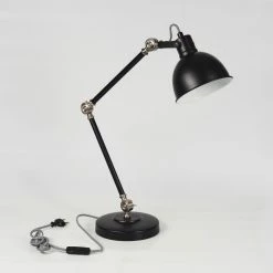 Hofstein Tilton Tischleuchte Nickel-Matt, Schwarz, 1-flammig -Bürolampen Verkäufe tilton tischleuchte h3412657 4