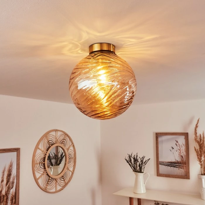 Hofstein Tomboul Deckenleuchte Gold, 1-flammig 1 Hofstein Tomboul Deckenleuchte Gold, 1-flammig