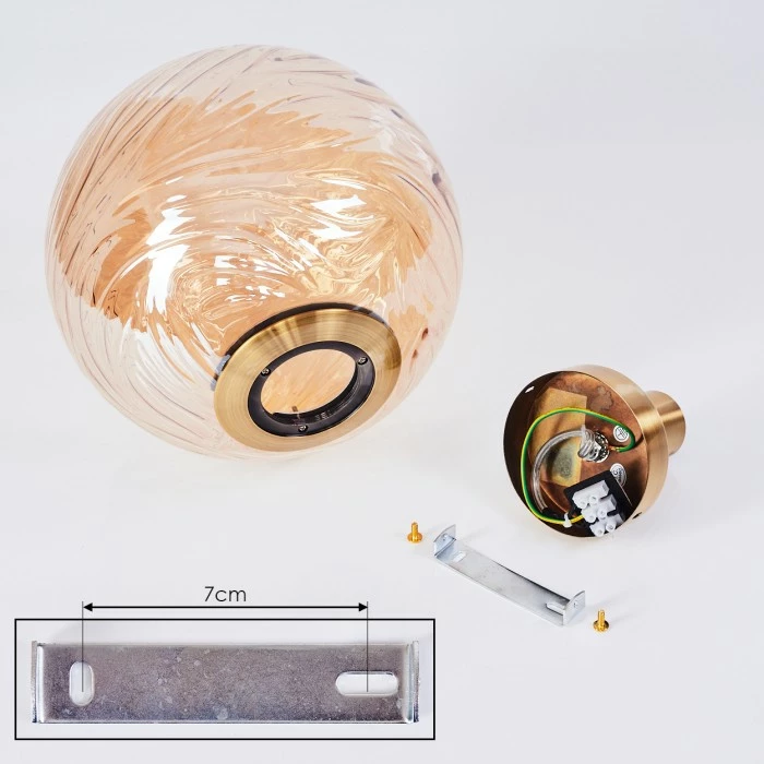 Hofstein Tomboul Deckenleuchte Gold, 1-flammig 5 Hofstein Tomboul Deckenleuchte Gold, 1-flammig – Bild 5