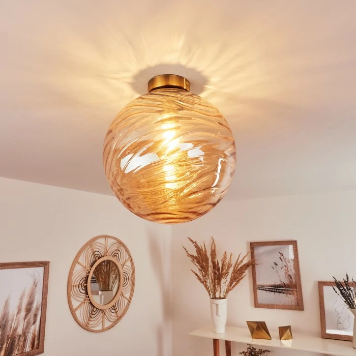 Hofstein Tomboul Deckenleuchte Gold, 1-flammig 1 Hofstein Tomboul Deckenleuchte Gold, 1-flammig