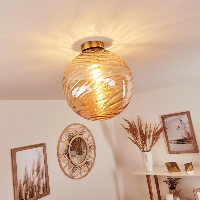 Hofstein Tomboul Deckenleuchte Gold, 1-flammig 11 Hofstein Tomboul Deckenleuchte Gold, 1-flammig – Bild 11