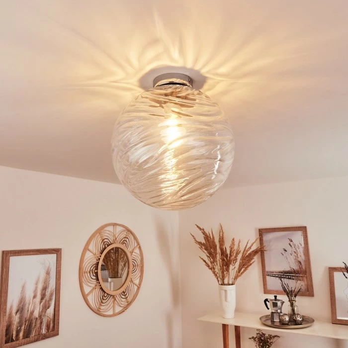 Hofstein Tomboul Deckenleuchte Chrom, 1-flammig 1 Hofstein Tomboul Deckenleuchte Chrom, 1-flammig