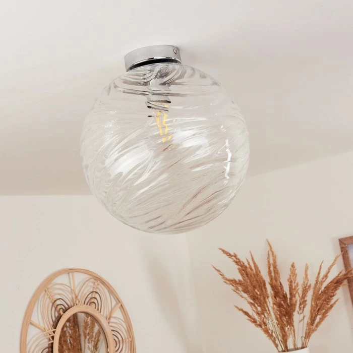 Hofstein Tomboul Deckenleuchte Chrom, 1-flammig 2 Hofstein Tomboul Deckenleuchte Chrom, 1-flammig – Bild 2