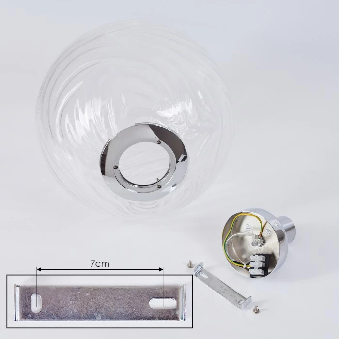 Hofstein Tomboul Deckenleuchte Chrom, 1-flammig 5 Hofstein Tomboul Deckenleuchte Chrom, 1-flammig – Bild 5