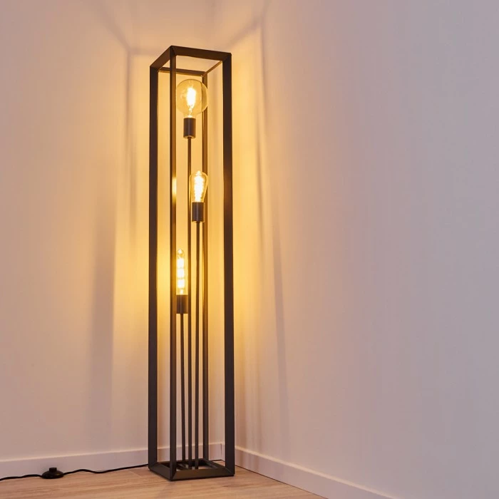 Hofstein Traryd Stehleuchte Schwarz, 3-flammig 17 Hofstein Traryd Stehleuchte Schwarz, 3-flammig – Bild 17