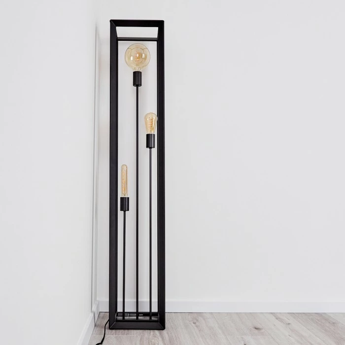 Hofstein Traryd Stehleuchte Schwarz, 3-flammig 4 Hofstein Traryd Stehleuchte Schwarz, 3-flammig – Bild 4