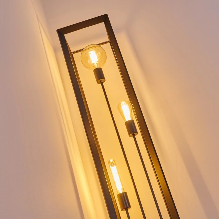 Hofstein Traryd Stehleuchte Schwarz, 3-flammig 6 Hofstein Traryd Stehleuchte Schwarz, 3-flammig – Bild 6