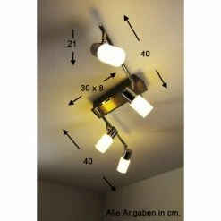 Trio Leuchten CLAPTON Deckenleuchte LED Chrom, Aluminium, Edelstahl, 4-flammig 16 Trio Leuchten CLAPTON Deckenleuchte LED Chrom, Aluminium, Edelstahl, 4-flammig -Bürolampen Verkäufe trio leuchten clapton deckenleuchte 821410405 do1 2