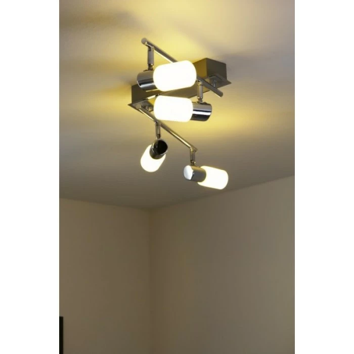 Trio Leuchten CLAPTON Deckenleuchte LED Chrom, Aluminium, Edelstahl, 4-flammig 6 Trio Leuchten CLAPTON Deckenleuchte LED Chrom, Aluminium, Edelstahl, 4-flammig – Bild 6