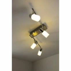 Trio Leuchten CLAPTON Deckenleuchte LED Chrom, Aluminium, Edelstahl, 4-flammig 22 Trio Leuchten CLAPTON Deckenleuchte LED Chrom, Aluminium, Edelstahl, 4-flammig -Bürolampen Verkäufe trio leuchten clapton deckenleuchte 821410405 do1 8
