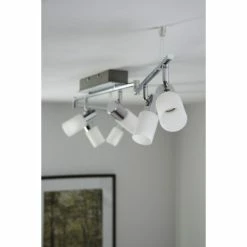 Trio Leuchten CLAPTON Deckenleuchte LED Chrom, Aluminium, Edelstahl, 6-flammig -Bürolampen Verkäufe trio leuchten clapton deckenleuchte 821410605 do1 9