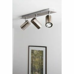 Trio Leuchten MARLEY Deckenleuchte Nickel-Matt, Edelstahl, 3-flammig -Bürolampen Verkäufe trio leuchten marley deckenleuchte 802400307 do1 12