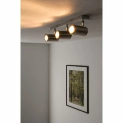 Trio Leuchten MARLEY Deckenleuchte Nickel-Matt, Edelstahl, 3-flammig -Bürolampen Verkäufe trio leuchten marley deckenleuchte 802400307 do1 14